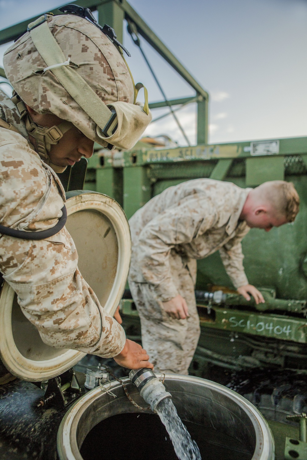 CLR-2 Marines bring water to 3/2 at Fort A.P. Hill