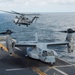 CH-53 Sea Stallion, MV-22B Osprey flight operations aboard USS Iwo Jima