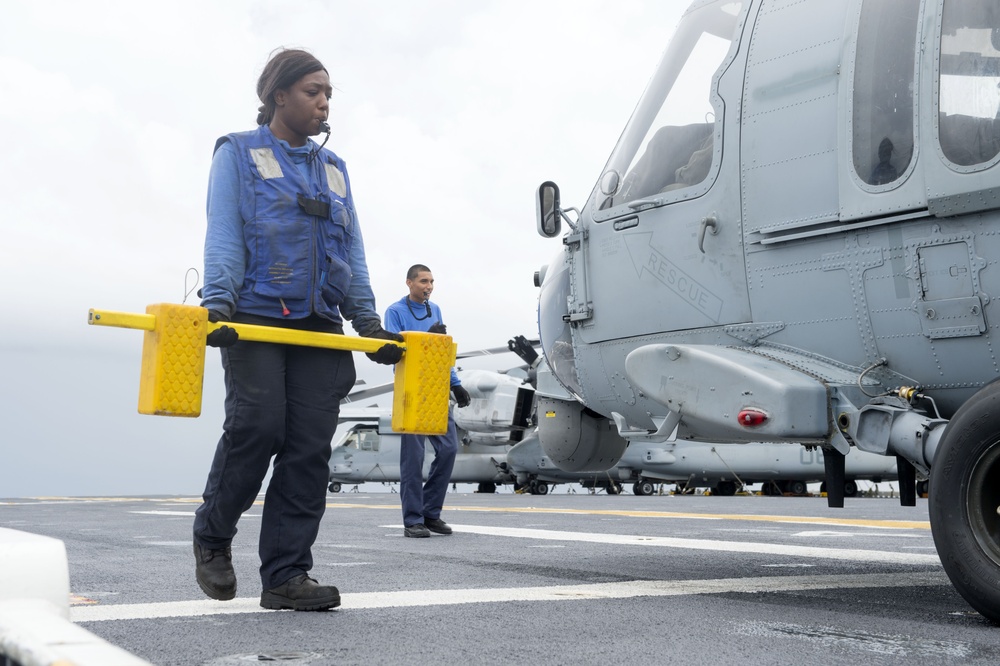 USS Iwo Jima flight deck operations