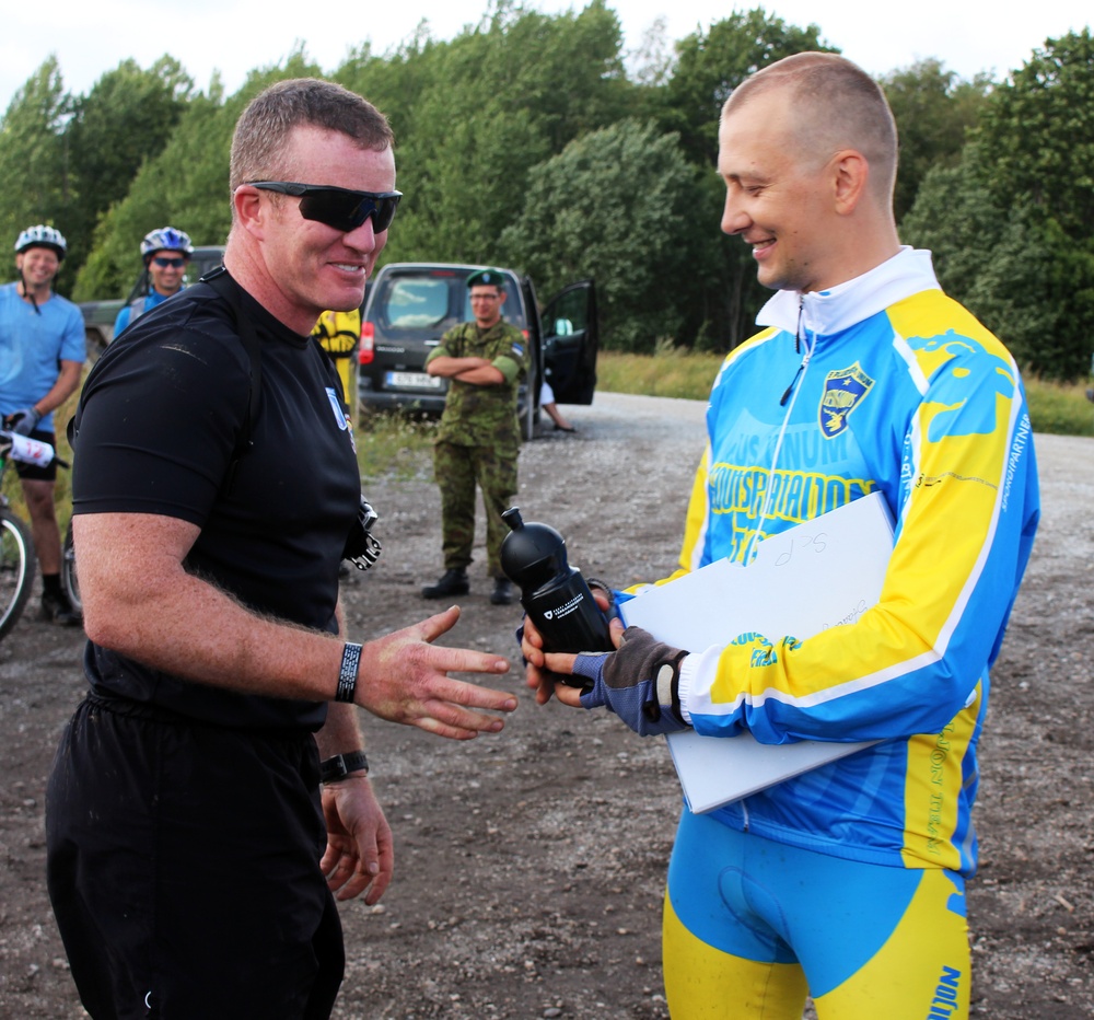 Pedaling partnerships: 173rd Airborne Brigade represents USA in Estonian cross country cycling competition
