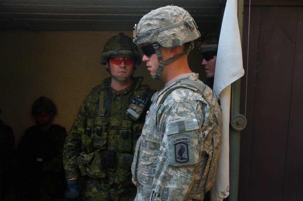 Waiting to throw grenades in the safety area