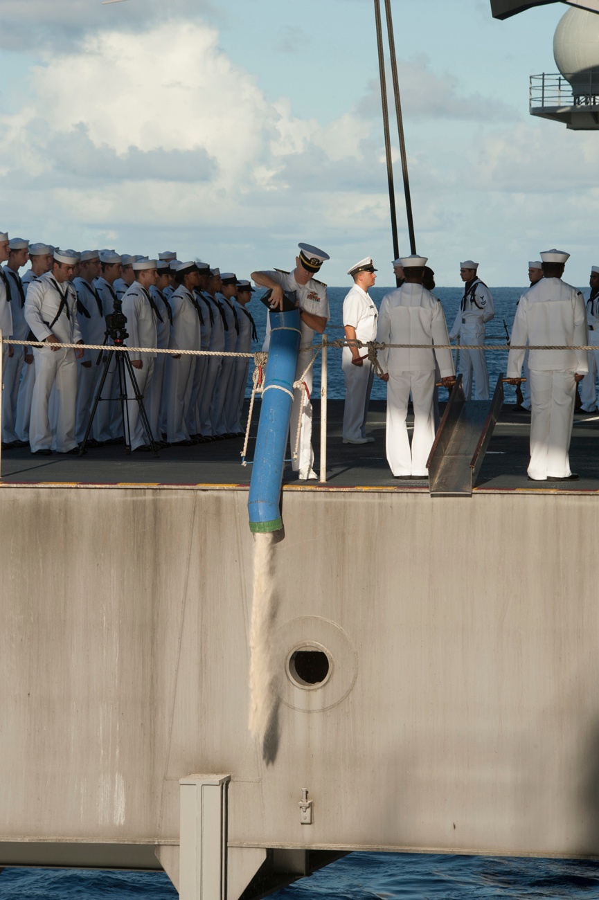 Burial at sea ceremony aboard USS Carl VInson
