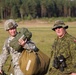 Paratroopers returning their parachutes