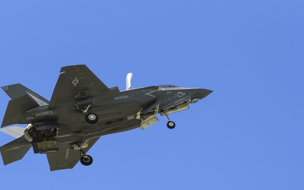 First full Marine maintenance F-35B Lightning II takeoff