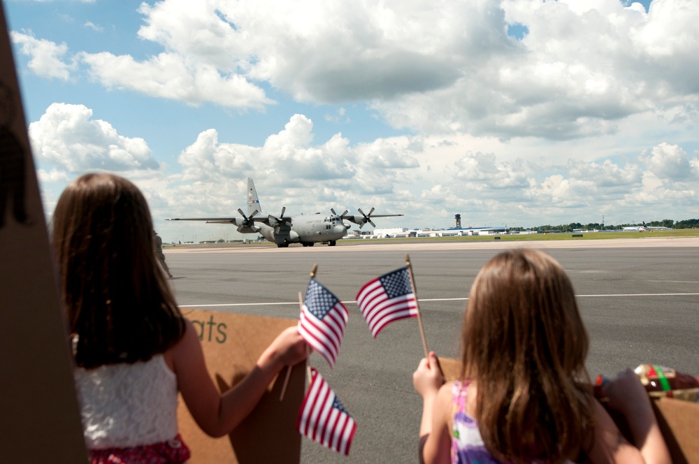 156th Airlift Squadron homecoming