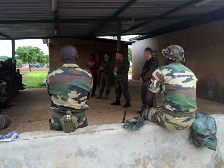 SP-MAGTF Africa 14 Marines, Coastguardsmen, Senegalese Companie de Fusilier Marine Commandos train-the-trainer