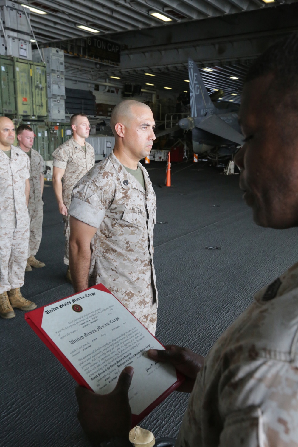 BLT 1/6 Marine promoted aboard Bataan