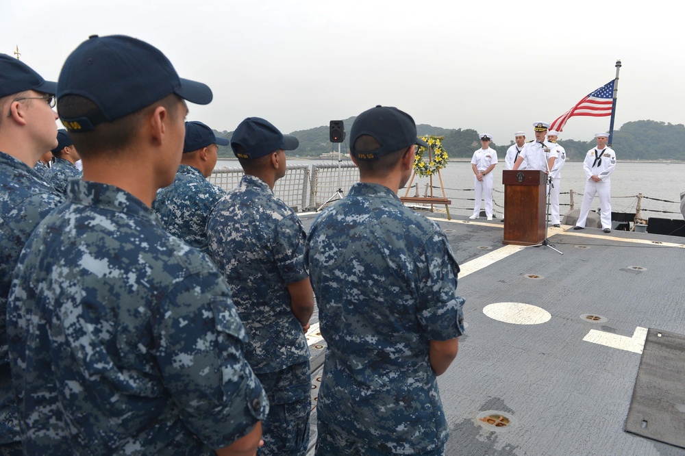 USS Rodney M. Davis holds ceremony in remembrance of Sgt. Rodney M. Davis