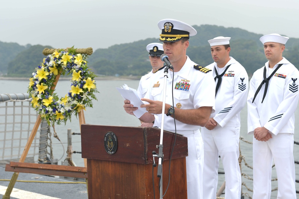 USS Rodney M. Davis holds ceremony in remembrance of Sgt. Rodney M. Davis