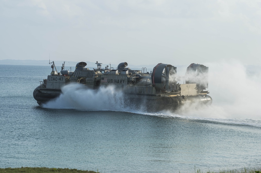 LCAC 47 lands at Blue Beach