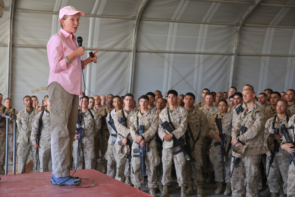 U.S. Marine Commandant Visits Troops in Helmand