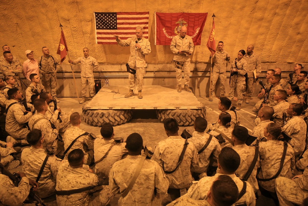 U.S. Marine Commandant Visits Troops in Helmand