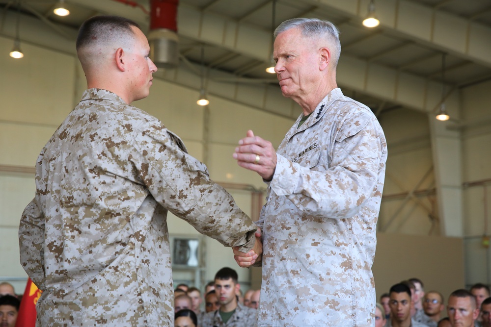 U.S. Marine Commandant Visits Troops in Helmand