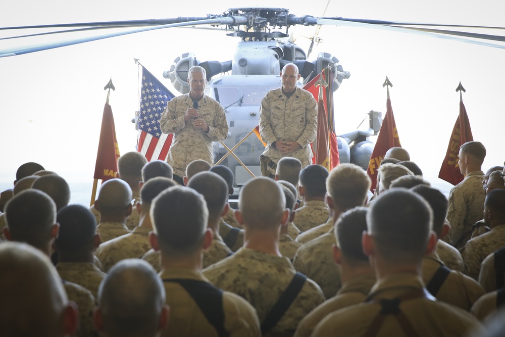 U.S. Marine Commandant Visits Troops in Helmand