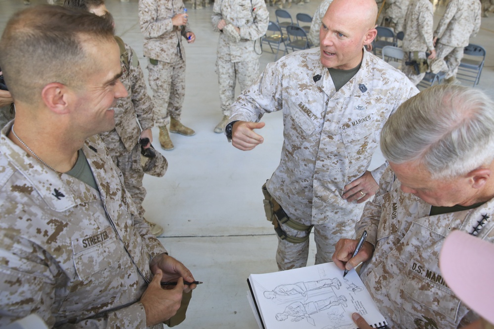 U.S. Marine Commandant Visits Troops in Helmand