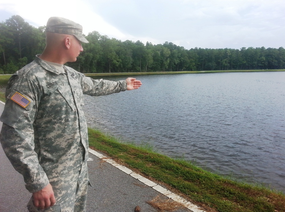 Soldier rescues woman from alligator-infested waters