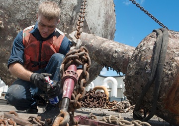 US Coast Guardsmen provide safer waters at Midway Atoll