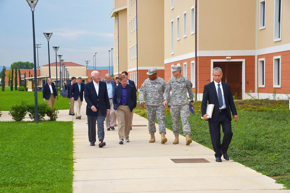 US senators visit at Caserma Del Din in Vicenza, Italy, Sept. 4, 2014