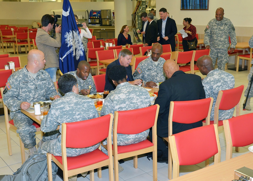 US senators visit at Caserma Del Din in Vicenza, Italy