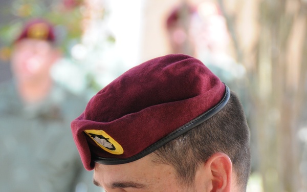 1-509 Infantry Commander addresses