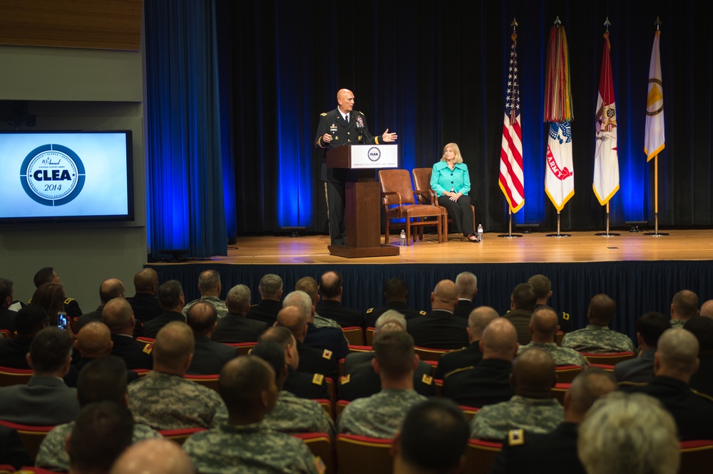 Miller speaks about the 10th Annual Chief of Staff of the Army's Combined Logistics Excellence Awards (CLEA)