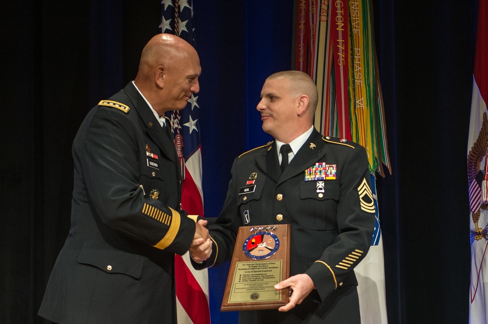 Miller speaks about the 10th Annual Chief of Staff of the Army's Combined Logistics Excellence Awards (CLEA)