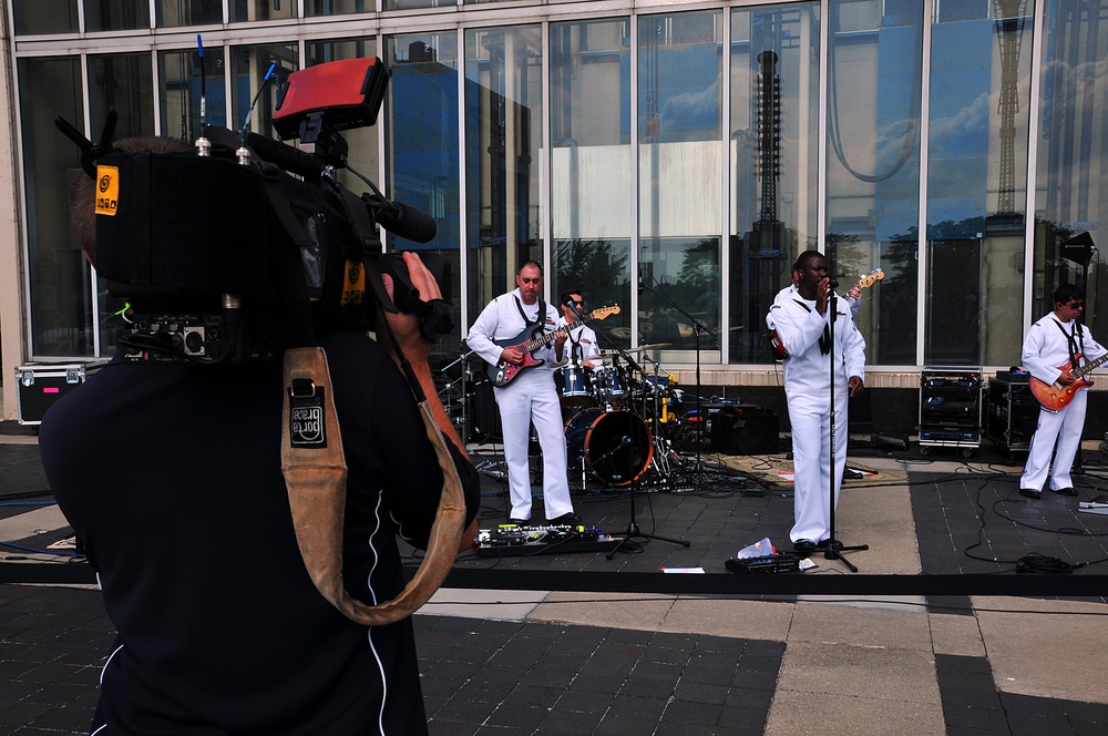 Navy band turns heads in Cleveland