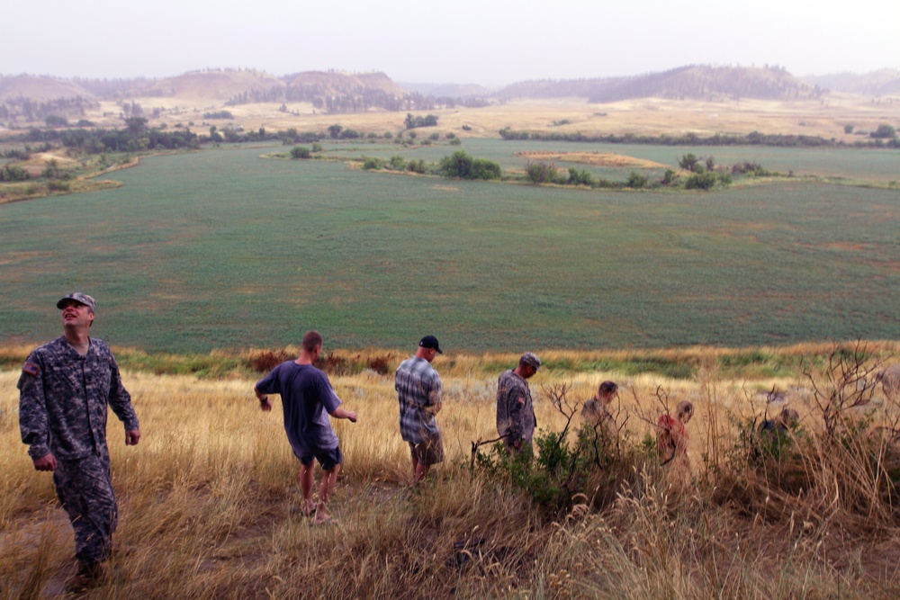 Army Reserve Soldiers experience Medicine Rock with Cheyenne Indian chief