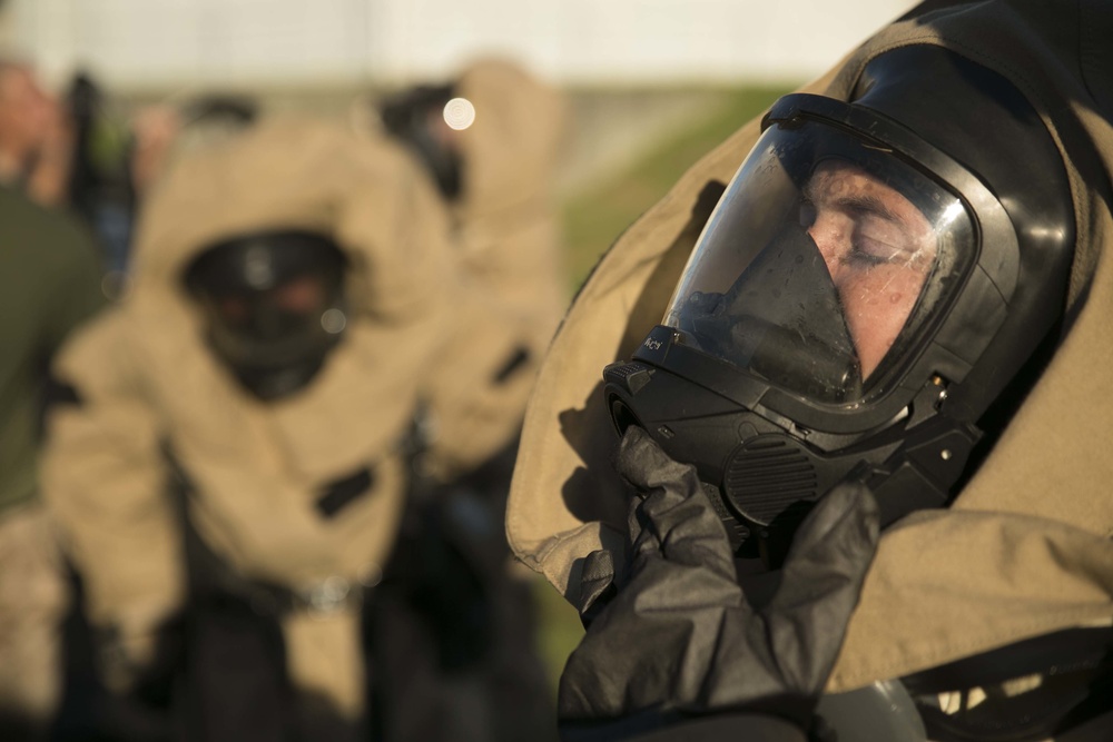 CBRN Marines put through paces during hazmat response training