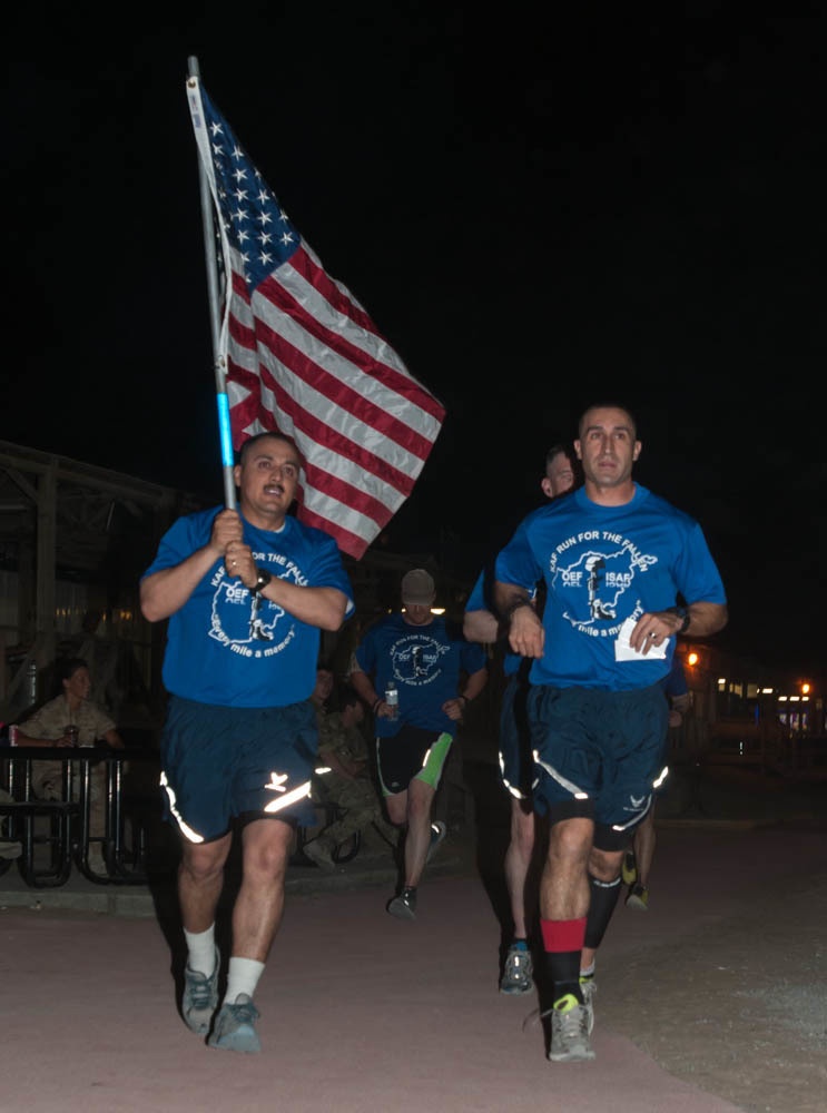 Service members at KAF Run for the Fallen on 9-11
