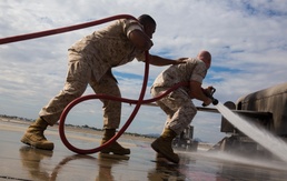 WTI Aviation Ground Support Students Get a Taste of Firefighting