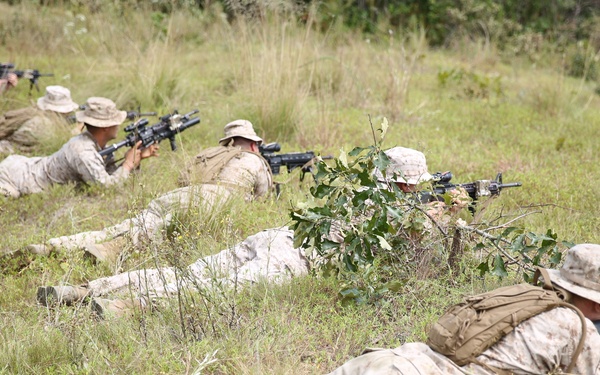 Marines assault Range P28 aboard Fort A.P. Hill
