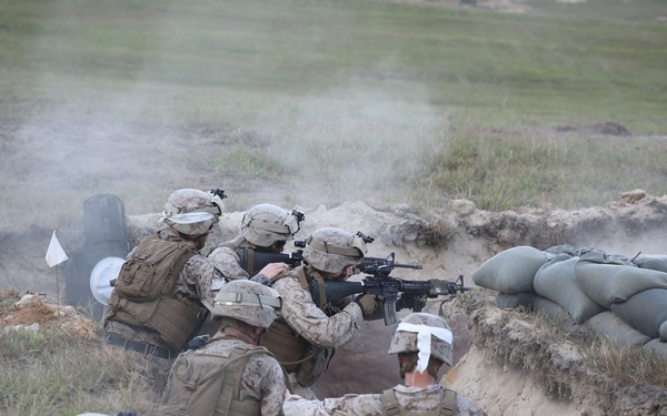 Marines assault Range P28 aboard Fort A.P. Hill
