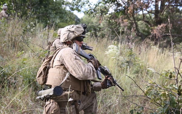 Marines assault Range P28 aboard Fort A.P. Hill