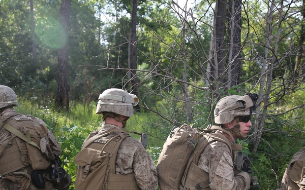 Marines assault Range P28 aboard Fort A.P. Hill