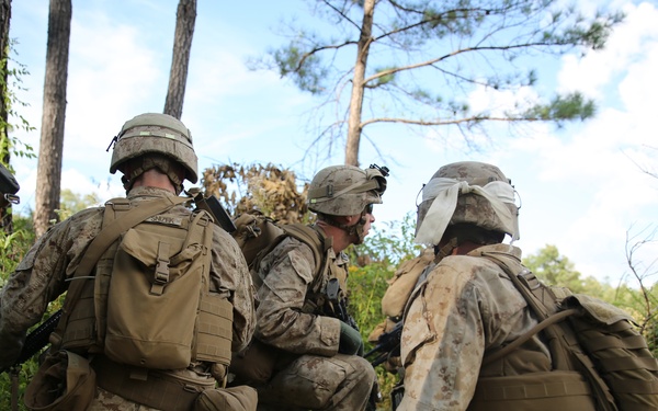 Marines assault Range P28 aboard Fort A.P. Hill