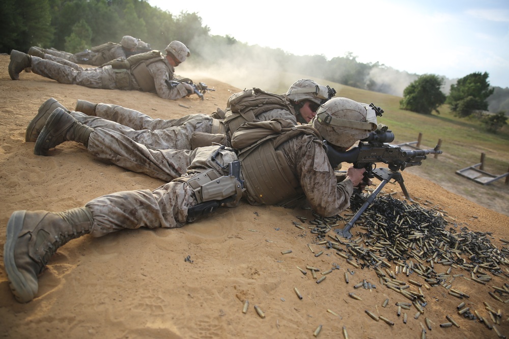 Marines assault Range P28 aboard Fort A.P. Hill