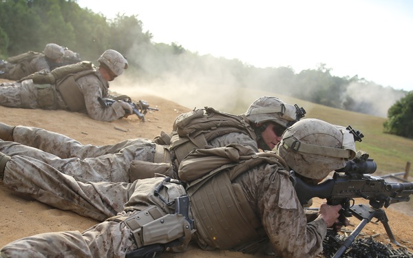 Marines assault Range P28 aboard Fort A.P. Hill