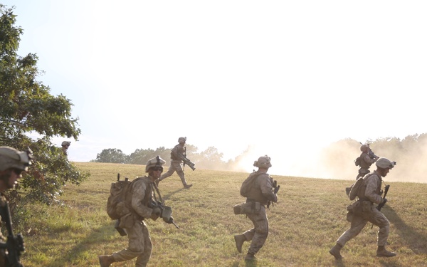 Marines assault Range P28 aboard Fort A.P. Hill