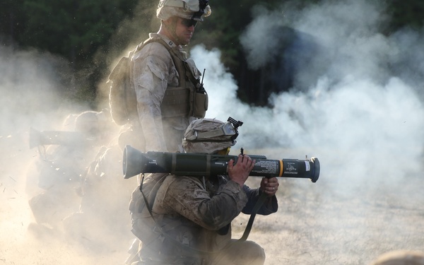 Marines assault Range P28 aboard Fort A.P. Hill