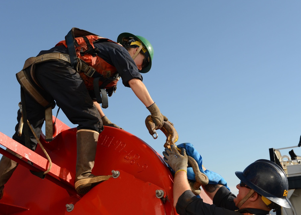 Coast Guard Cutter Fir buoy replacement
