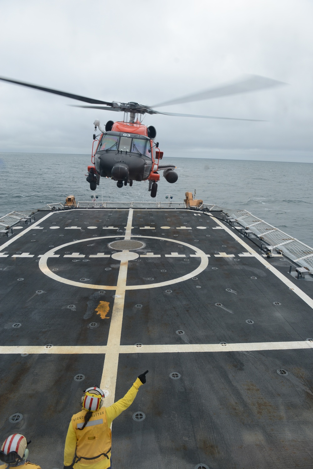 Vice Adm. Chuck Michel visits CGC Stratton in the Arctic