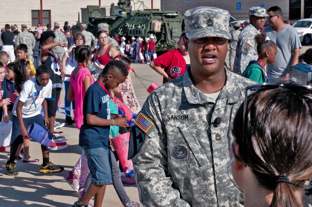 Cav engineer troops bond, reflect with elementary students