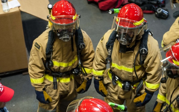 USS John C. Stennis Sailors drill