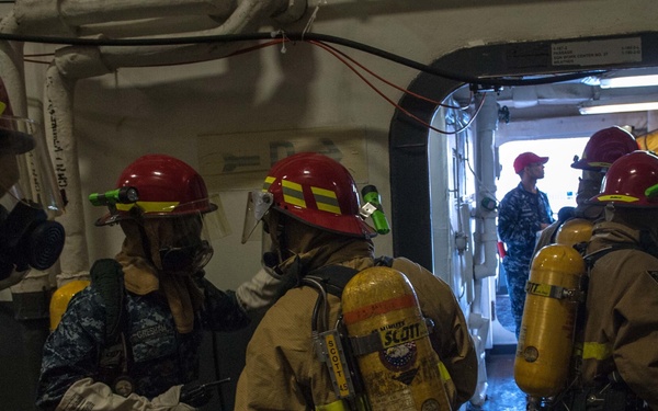 USS John C. Stennis Sailors drill