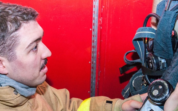 USS John C. Stennis Sailors drill
