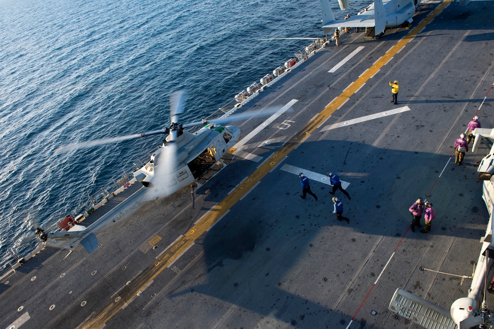 USS Iwo Jima flight deck operations