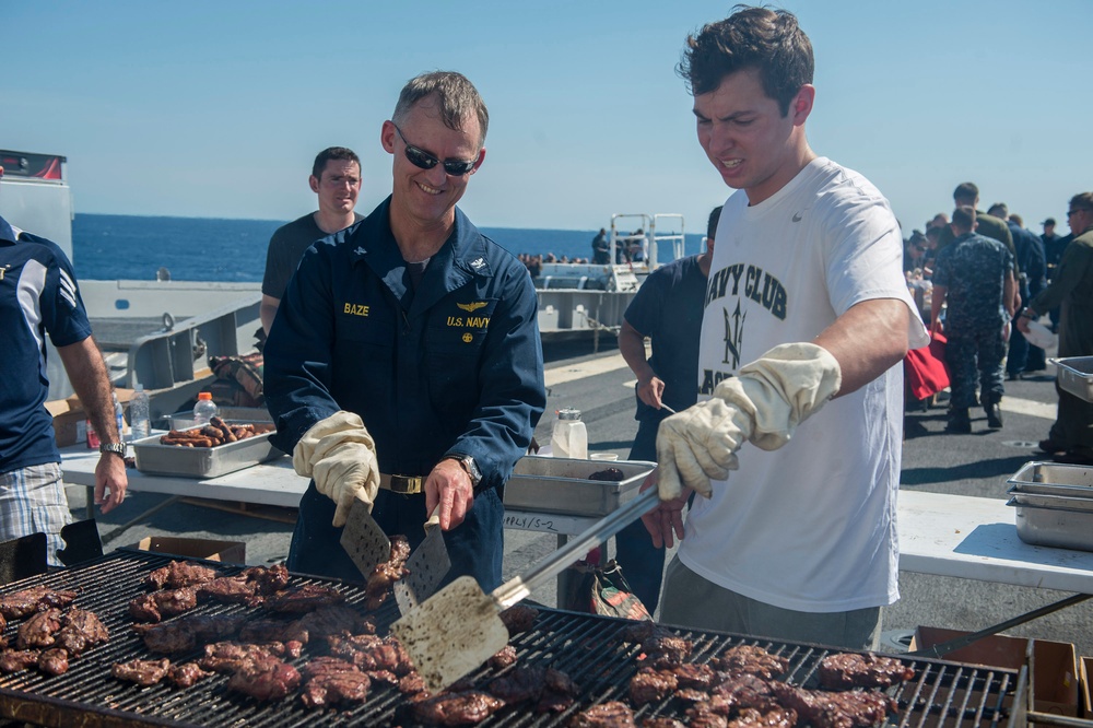 USS America steel beach picnic