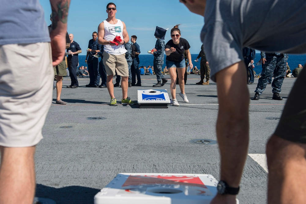 USS America steel beach picnic