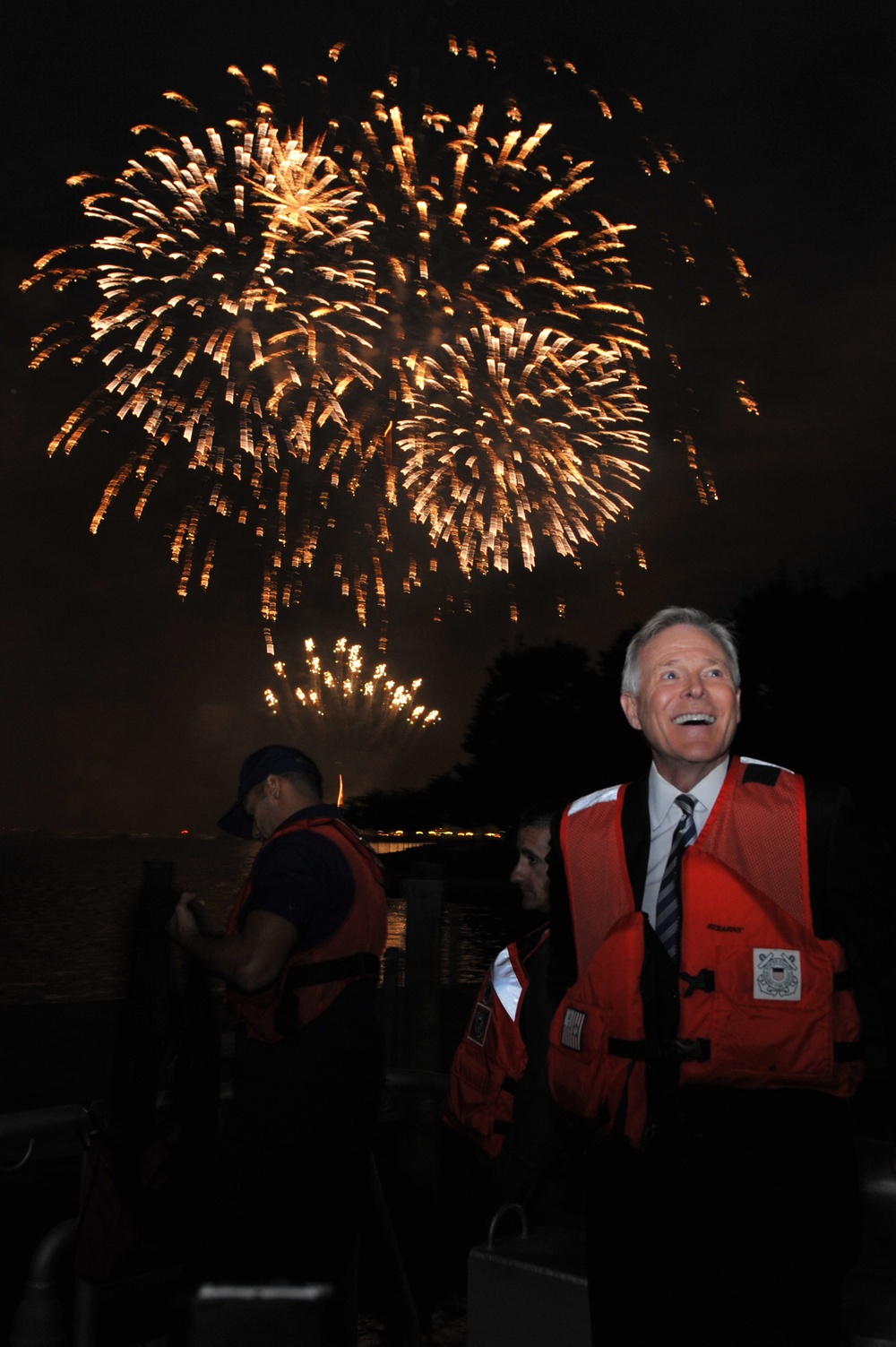 Secretary of the Navy enjoys Baltimore’s Star-Spangled Spectacular with members of the Coast Guard